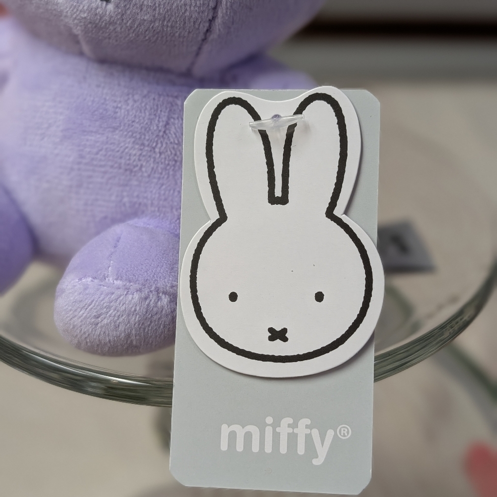 6 inches tall MIFFY lilac plush stuffed toy NEW with tags - Picture 5 of 10